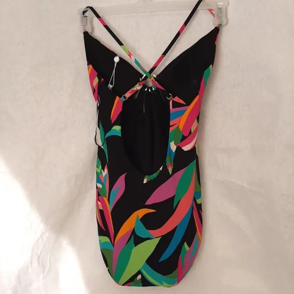 Trina Turk Birds Of Paradise One Piece Swimsuit Size 14 - Picture 6 of 10
